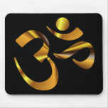 Gold Aum Mouse Pad