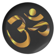 Gold Aum Party Plates
