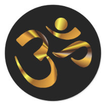 Gold Aum Stickers