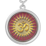 Gold Aum Sun Energy Necklace