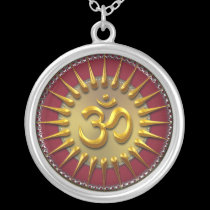 Gold Aum Sun Energy Necklace necklaces