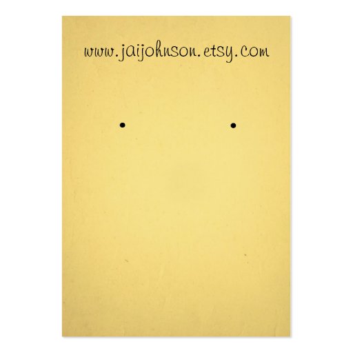 Gold Background Earring Cards Business Card (front side)