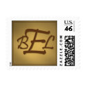Gold background monogram postage postage by perfectpostage Gold background monogram postage postage