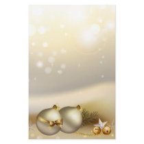 Gold Balls, Bells and Stars Stationery Paper