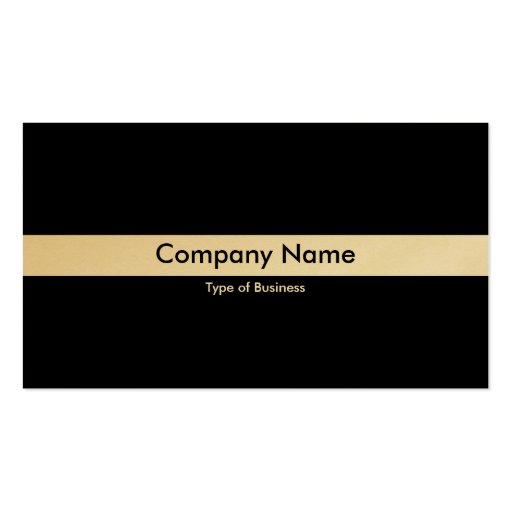 Gold Band - Black - Gold Card Version Business Card Template (front side)