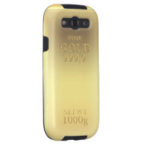 Gold bar design, looks so real! samsung galaxy SIII case
