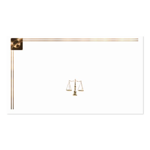 Gold Bar Legal Business Card (front side)