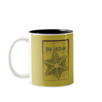 Gold Bar Mitzvah / Star of David Coffee Mugs