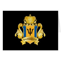 Gold Barbados Greeting Cards