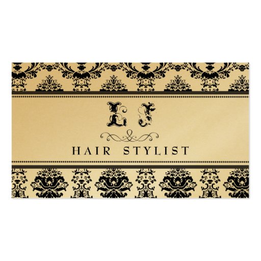 GOLD Baroque Elegant Hair Salon Business Card
