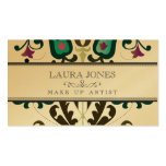 GOLD Baroque Folk Make Up Artist Business Card
