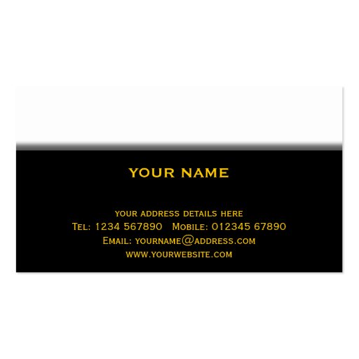 Gold Bars Business Card (back side)