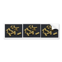 Gold bars in bulk on a black background bumper sticker