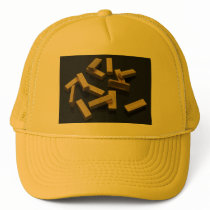 Gold bars in bulk on a black background hats