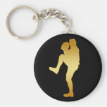 GOLD BASEBALL PLAYER KEY CHAINS