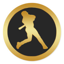 GOLD BASEBALL PLAYER STICKERS
