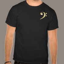 "Gold" Bass Clef t-shirts