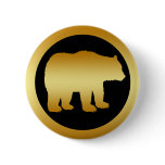 GOLD BEAR BUTTON