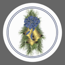 Gold Bells Holiday Sticker
