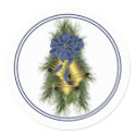 Gold Bells Holiday Sticker