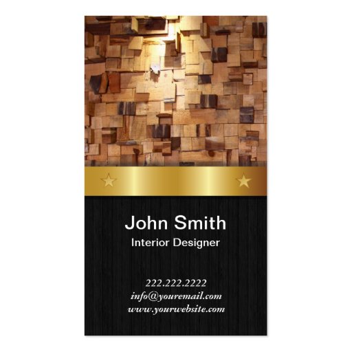 Gold Belt Interior Designer Business Card