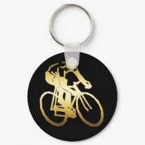GOLD BIKE RIDER keychains