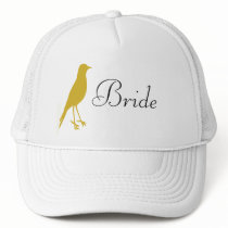 gold bird hats