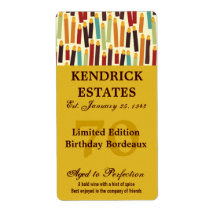 Gold Birthday Wine Label (375ml)