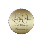 Gold Black 50th Wedding Anniversary Favor Jelly Belly Candy Tins at Zazzle