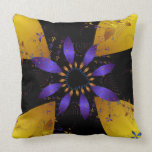 gold, black and purple custom pillow