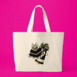 Gold Black and White Cheerleader Canvas Bag