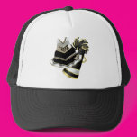 Gold Black and White Cheerleader Hat