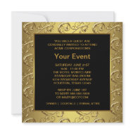 Gold Black Corporate Party Event Template invitation