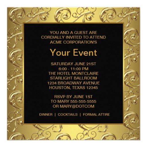 Corporate Party Invites