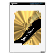 Gold & black fleur de lys skin for iPad 3