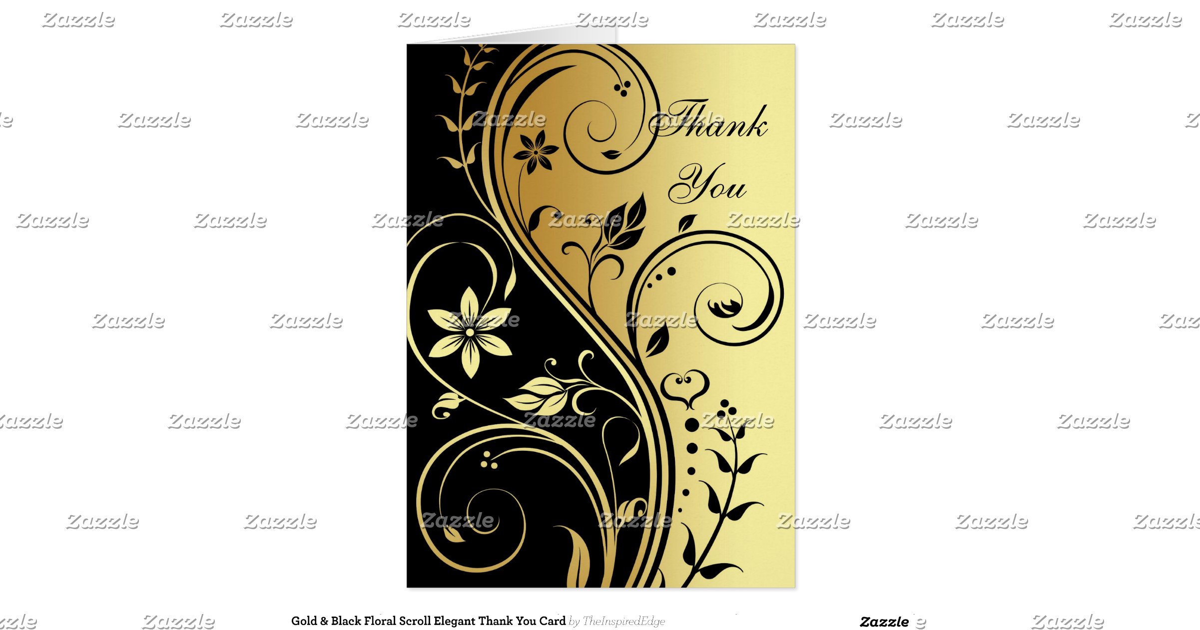 gold_black_floral_scroll_elegant_thank_you_card