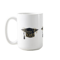 Gold, Black Grad Cap Class of 2012 Mug