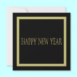gold black happy new year invitations