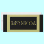 gold black happy new year invitations