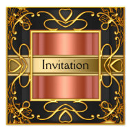 Gold Black Invitation Party Any Party