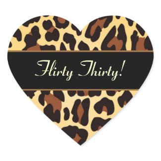 Gold Black Leopard Flirty Thirty Birthday sticker