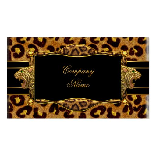 Gold Black Leopard Gold Elegant Boutique 7 Business Card Templates (front side)