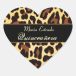 Gold Black Leopard Quinceanera Sticker