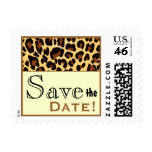 Gold Black Leopard Save the Date Postage Stamp