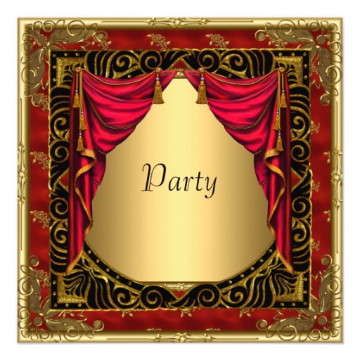 black red invitations