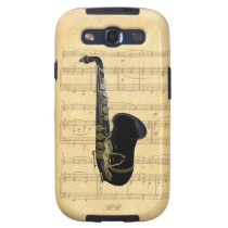 Gold Black Saxophone Sheet Music Samsung Galaxy S3 Samsung Galaxy  SIII Case at Zazzle