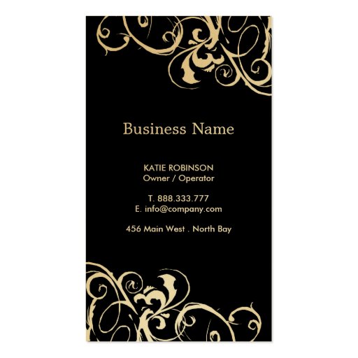 Gold & Black Stylish Business Cards