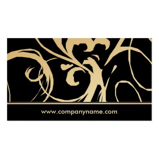 Gold & Black Stylish Business Cards (back side)