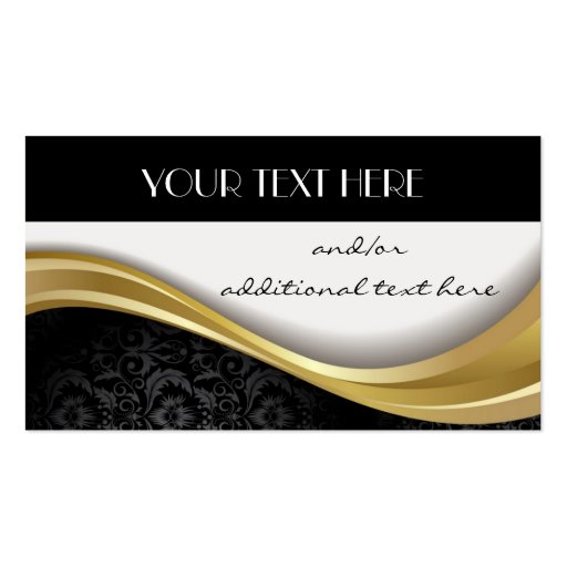 Gold, Black & White Business Card Templates (front side)