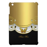 Gold Black White Butterfly iPad Mini Cases